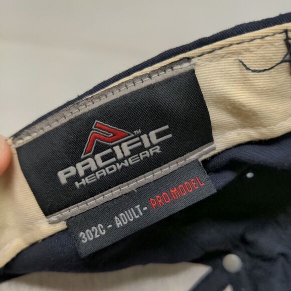 Pacific Headwear Men's Mooresville Strapback Hat Black Adult Embroidered Logo - Picture 12 of 13